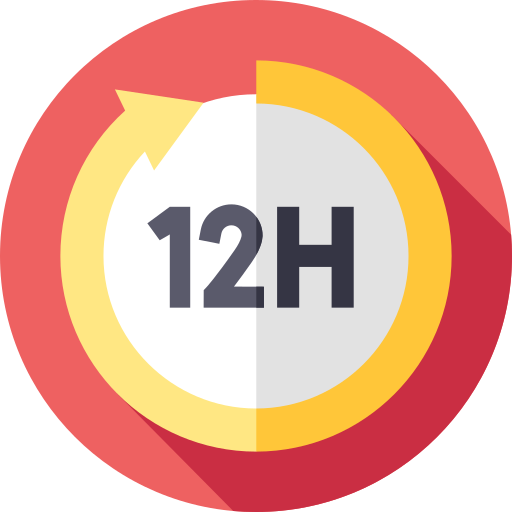 12 Flat Circular Flat icon