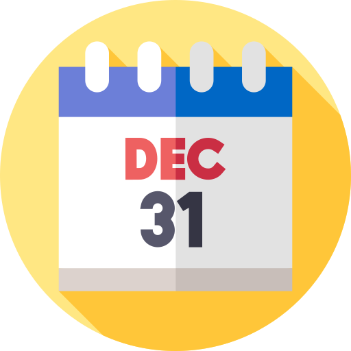 December Flat Circular Flat icon