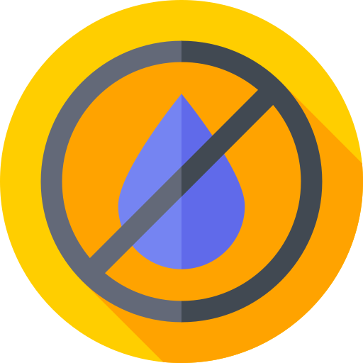 no hay agua Flat Circular Flat icono