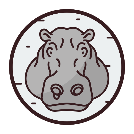 Hippo Generic Outline Color icon