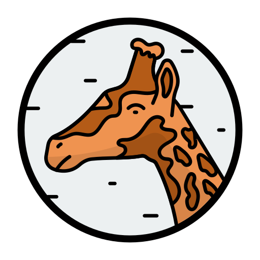 giraffe Generic Outline Color icoon