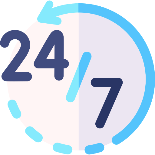 24時間365日 Basic Rounded Flat icon