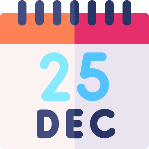 diciembre Basic Rounded Flat icono