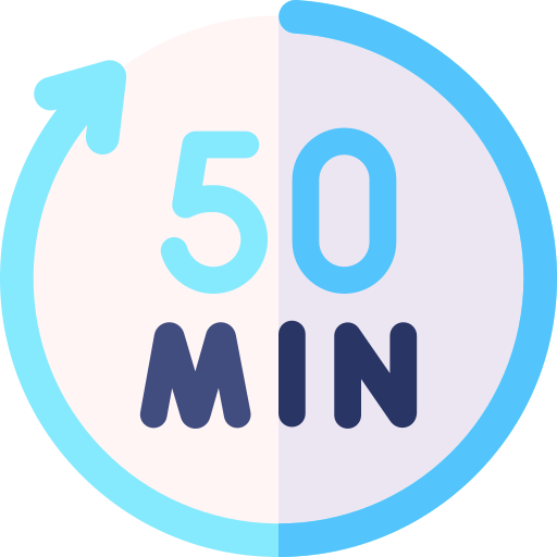 50 minutes Basic Rounded Flat icon