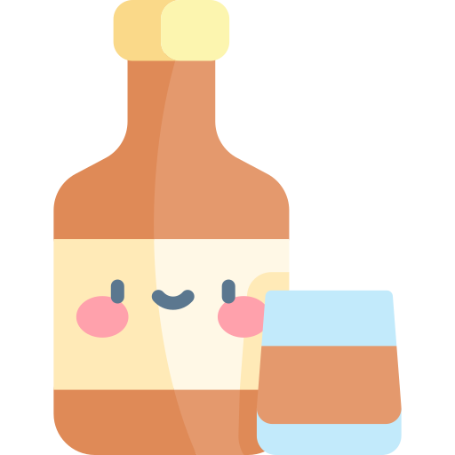 Whiskey Kawaii Flat icon