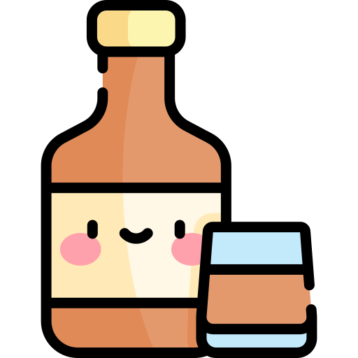 Виски Kawaii Lineal color иконка