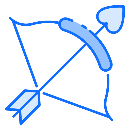 flecha de cupido Generic Blue icono