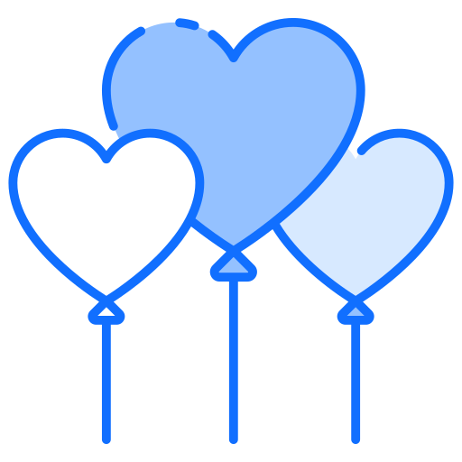 Сердце воздушный шар Generic Blue иконка