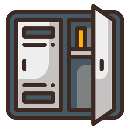 Locker Generic Outline Color icon