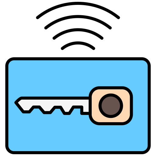 tarjeta llave Generic Outline Color icono