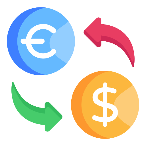 cambio valuta Generic Outline Color icona