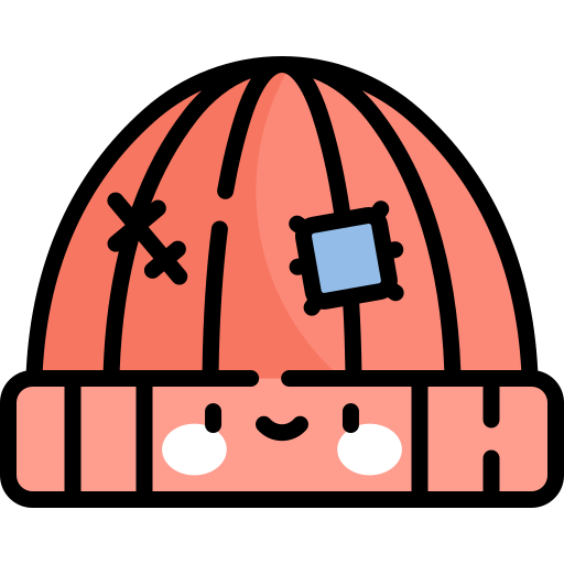 ビーニー帽 Kawaii Lineal color icon