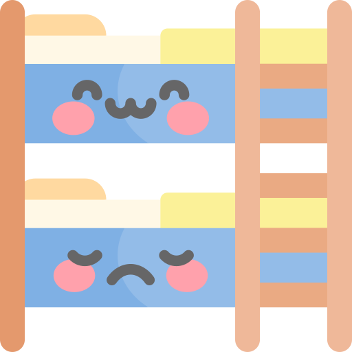 Bunk bed Kawaii Flat icon