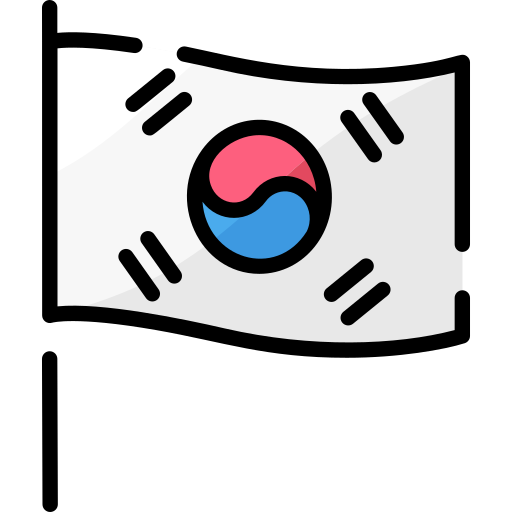 South korea Generic Outline Color icon
