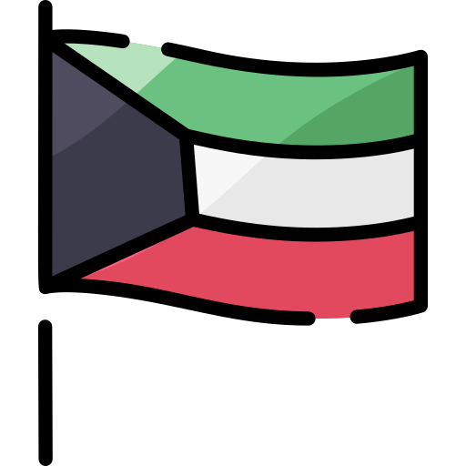 kuwait Generic Outline Color Ícone