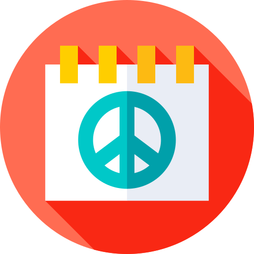 Peace symbol Flat Circular Flat icon