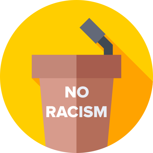 No racism Flat Circular Flat icon