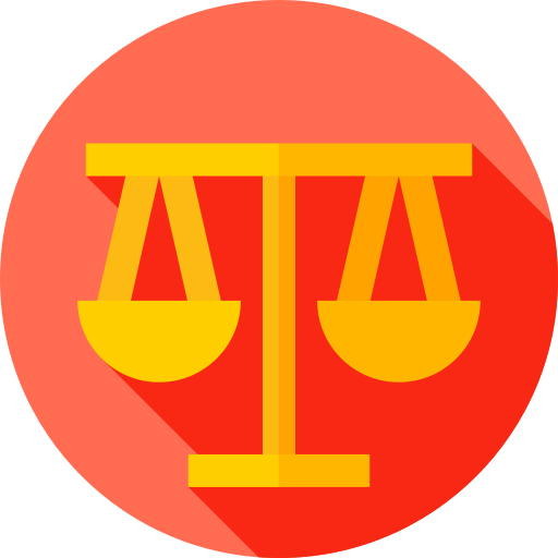 escala de justicia Flat Circular Flat icono