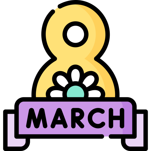 March 8 Special Lineal color icon