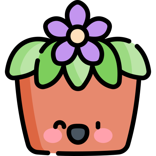 African violet Kawaii Lineal color icon