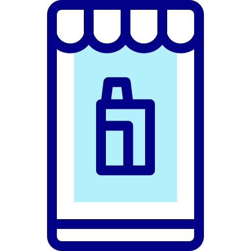 mercado Detailed Mixed Lineal color icono