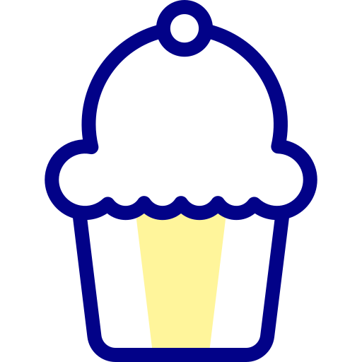 머핀 Detailed Mixed Lineal color icon