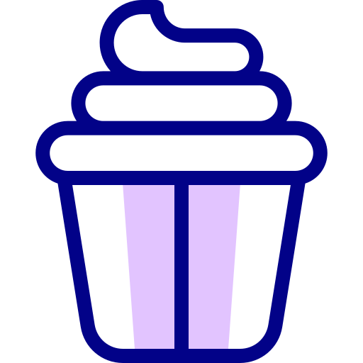 머핀 Detailed Mixed Lineal color icon
