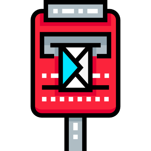 Mailbox Detailed Straight Lineal color icon