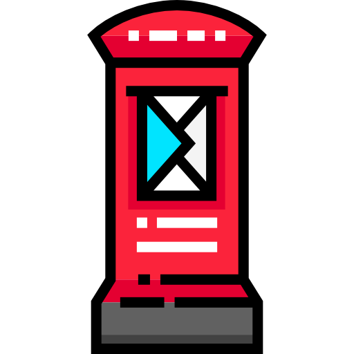Postbox Detailed Straight Lineal color icon