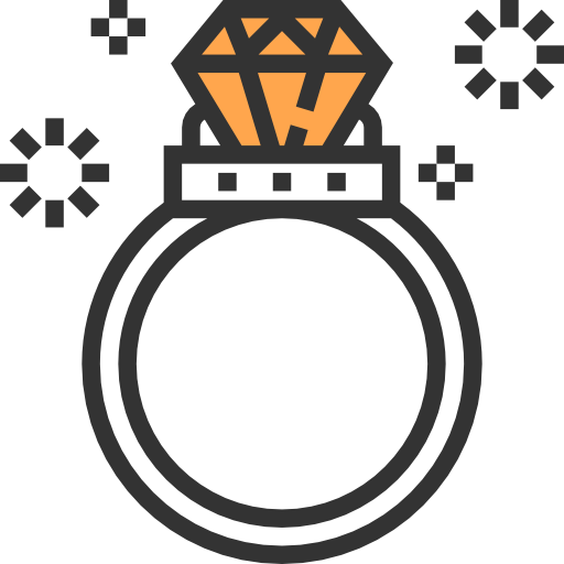 Diamond ring Meticulous Yellow shadow icon