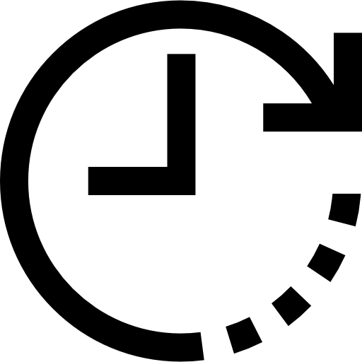 Clockwise Super Basic Straight Outline icon