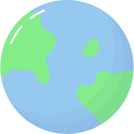 planeta ziemia Stockio Flat ikona