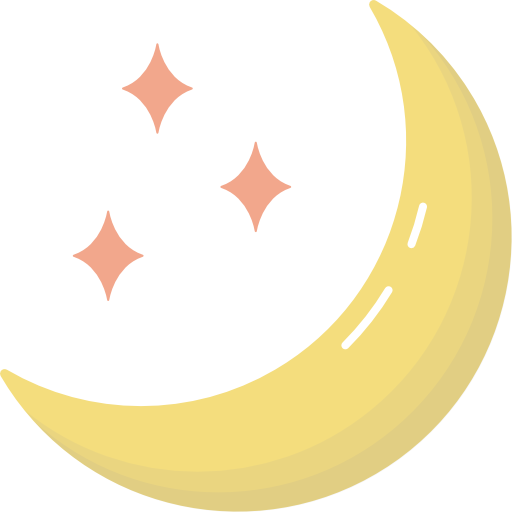 Half moon Stockio Flat icon