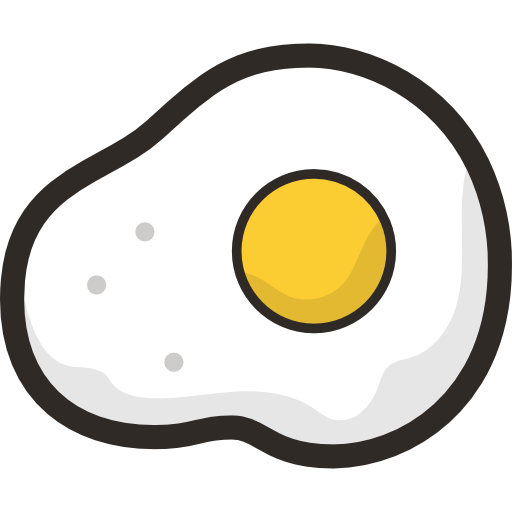 huevo frito Stockio Lineal Color icono