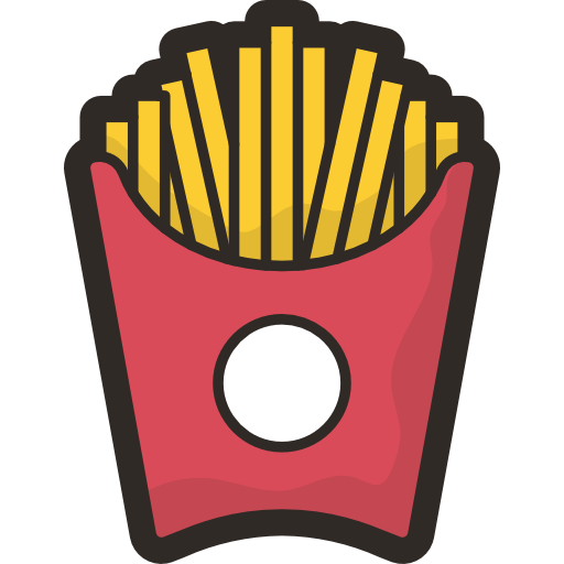 pommes frittes Stockio Lineal Color icon