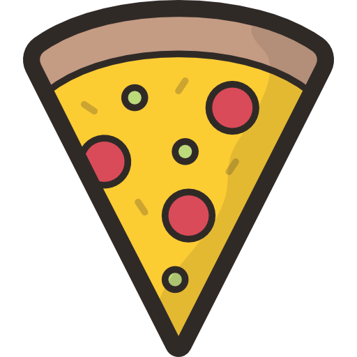 pizza Stockio Lineal Color icona