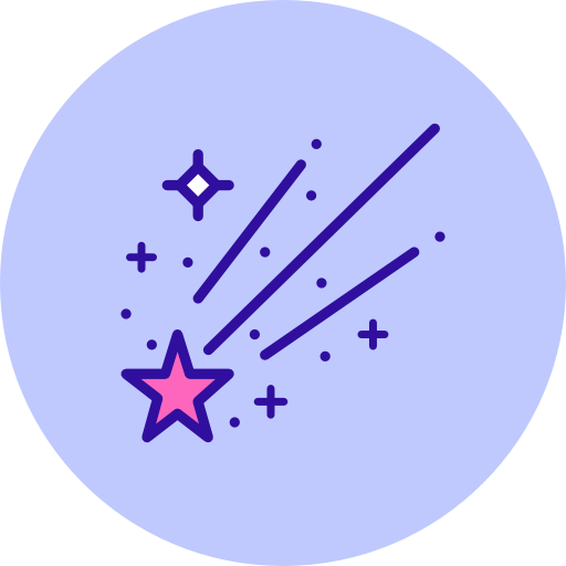 Shooting star Generic Circular icon