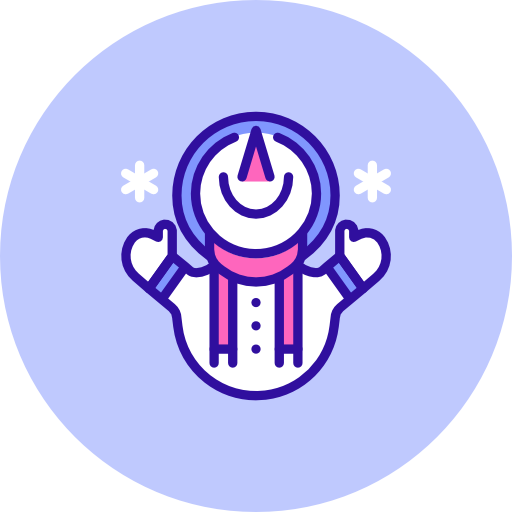 sneeuwman Generic Circular icoon