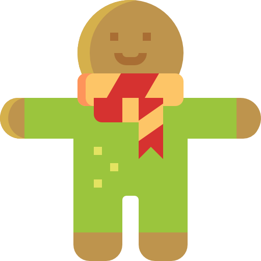 Gingerbread man Linector Flat icon