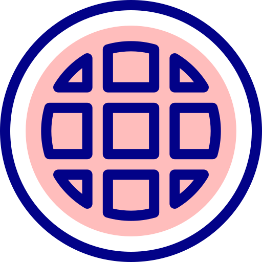 와플 Detailed Mixed Lineal color icon