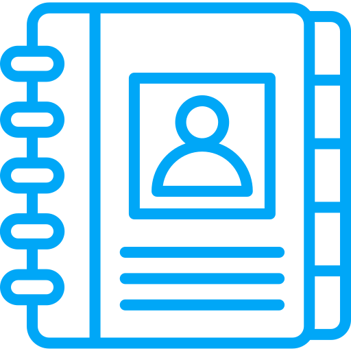 rubrica telefonica Generic Outline Color icona