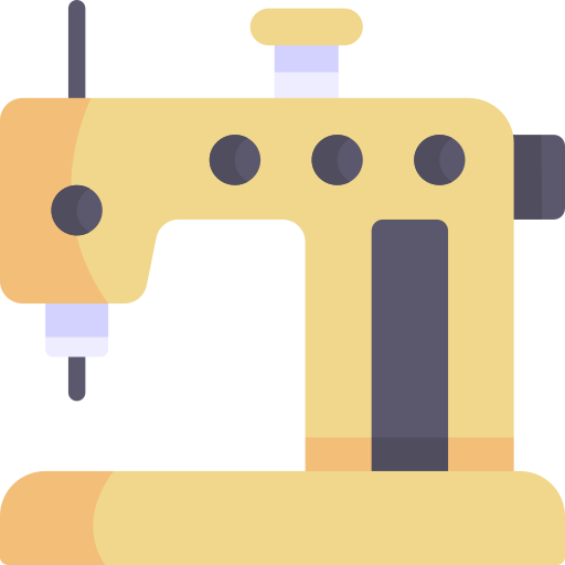 máquina de coser Kawaii Flat icono