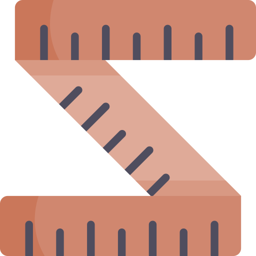 cinta métrica Kawaii Flat icono