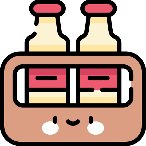 Milk bottle Kawaii Lineal color icon