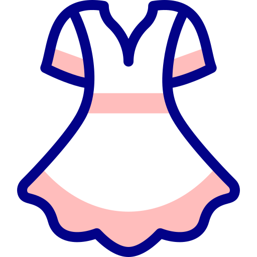 드레스 Detailed Mixed Lineal color icon
