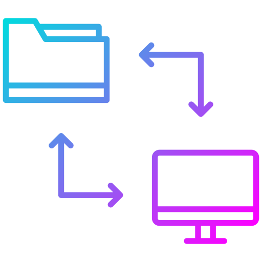 transferencia de archivos Generic Gradient icono