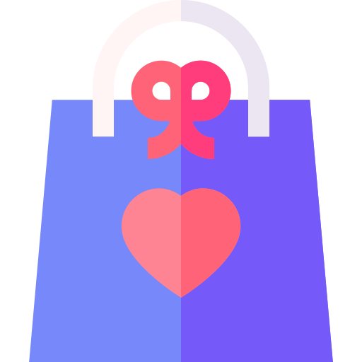 Gift bag Basic Straight Flat icon