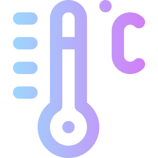 temperatura Super Basic Rounded Gradient Ícone