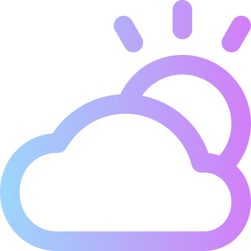 Cloudy Super Basic Rounded Gradient icon