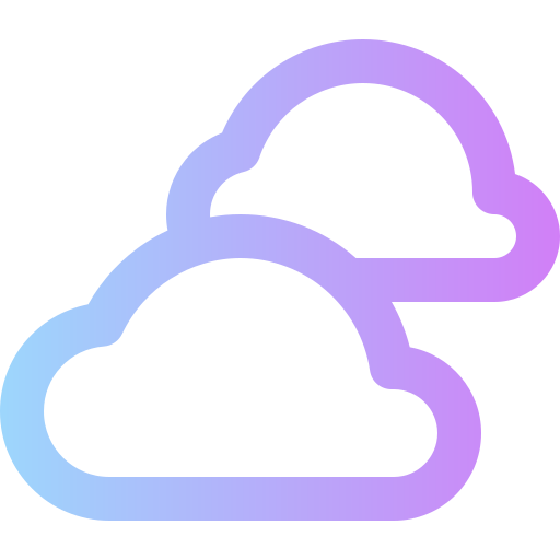 Clouds Super Basic Rounded Gradient icon